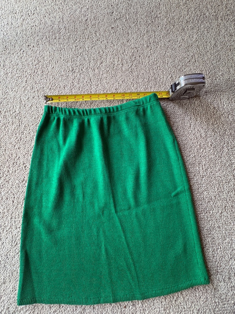 Vintage St John Santana Knit Skirt Set M Belted 80s Dynasty Office Siren Chic - Picture 10 of 15